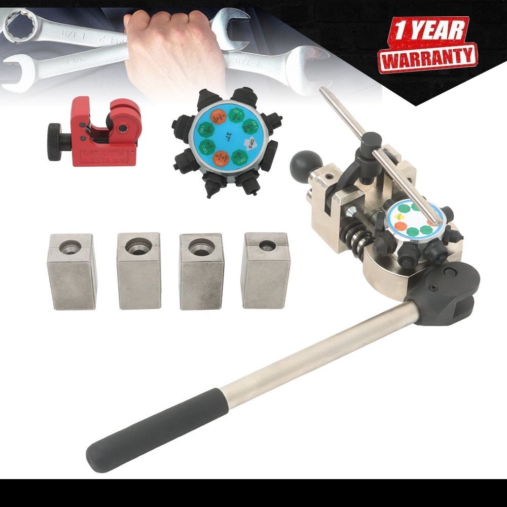 Single Double Bubble Flares 3/16″-3/8″ New Tubes Brake Line Flaring Tool 45°&37°