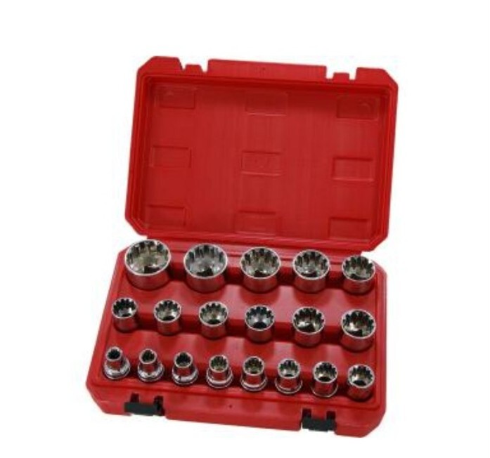 Neilsen Metric Multi Drive Sockets 8mm – 32mm Socket Set In Bmc 19pc 1/2″