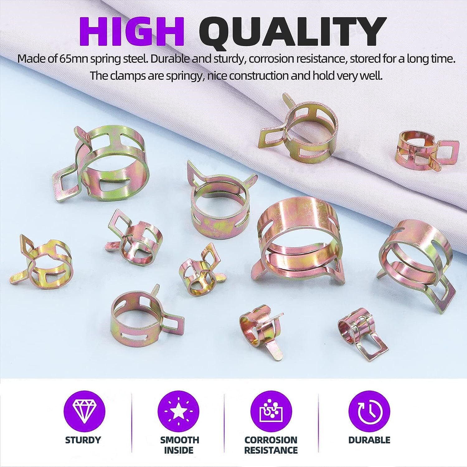 165/115pcs 6-22mm Spring Clips Fuel Hose Line Water Pipe Air Tube Clamps Pliers