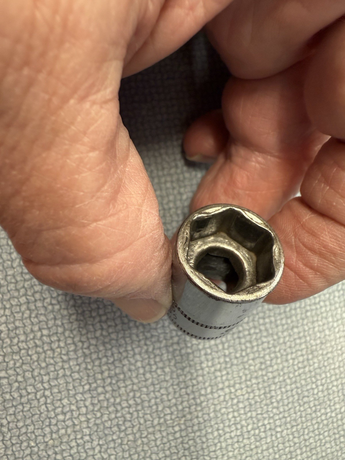 Vintage Underline Snap-on logo 13mm 3/8″ drive 6 point socket FSM131 Made in USA