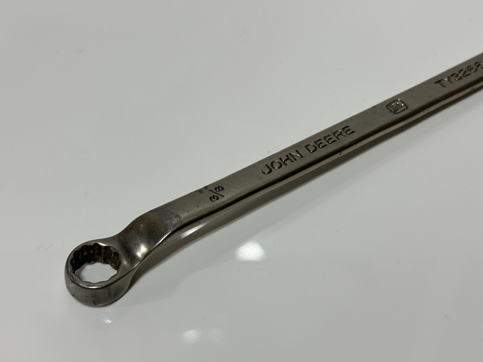 John Deere USA TY3266 SAE 3/8″ x 7/16″ Chrome Double Box End Wrench – 12 Point