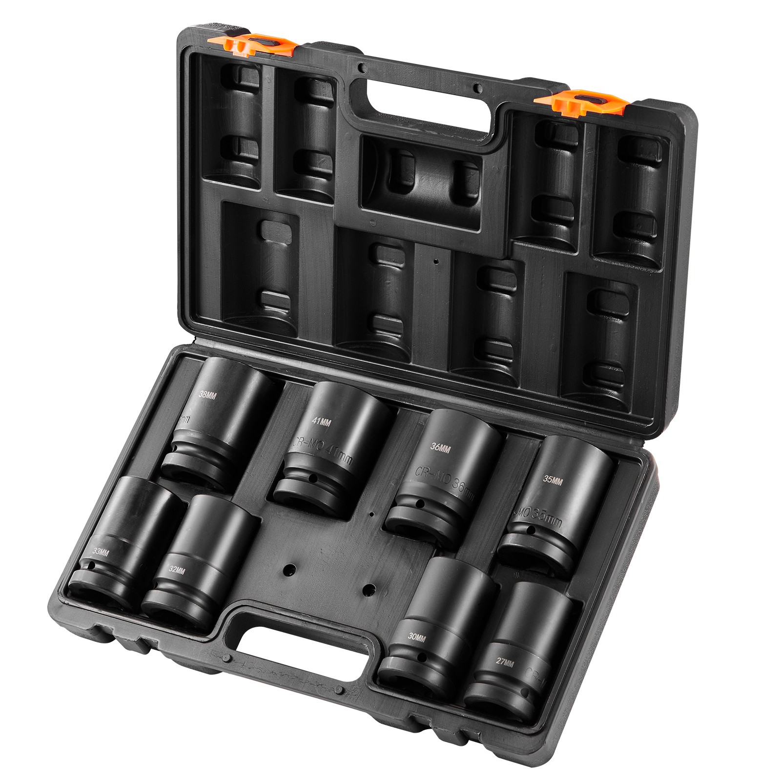 Uimoso Impact Sockets Set 8pcs 6-Point 1″ Drive Bit Ratchet Tool Kit Case