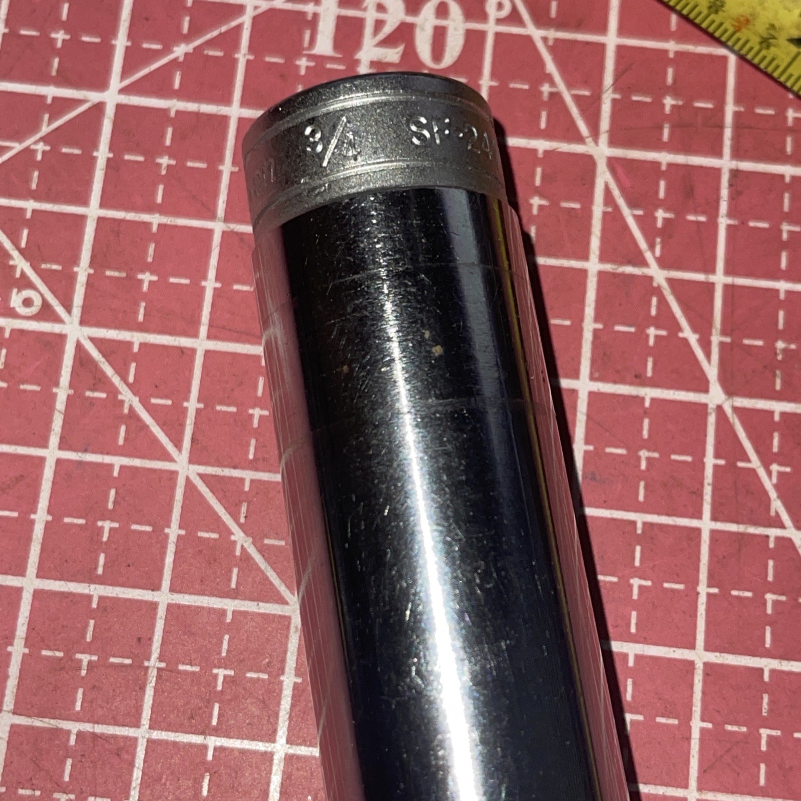 1960 Snap on USA SF241 3/4 In SAE 3/8 Drive 12 Point Deep Socket Nice SF-241