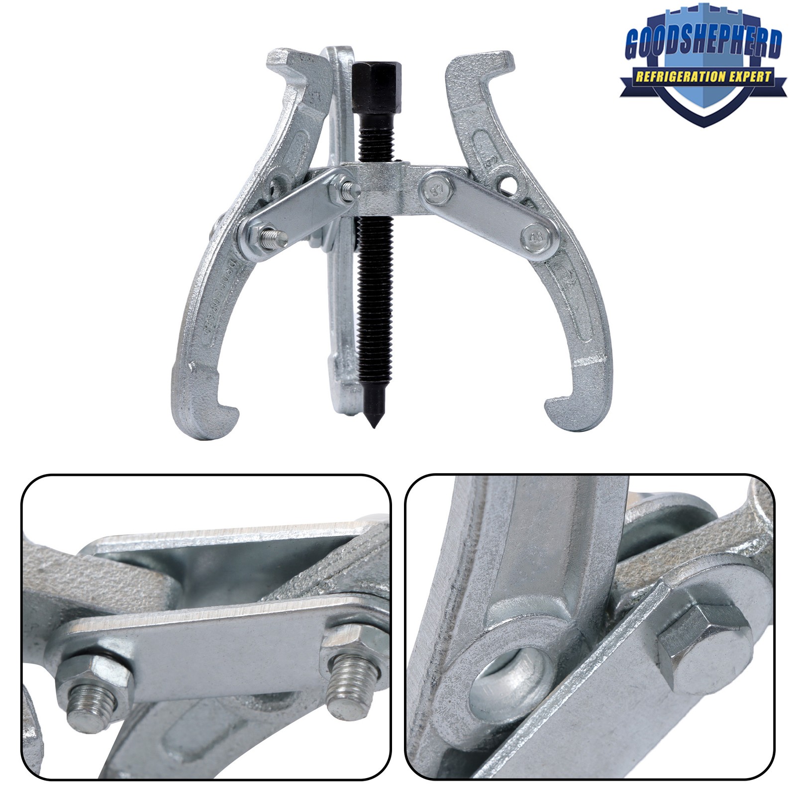 4 Pieces 3 Jaw Gear Puller Set Gear Bearing Race Pull Tool Kit 3″ 4″ 6″ 8″