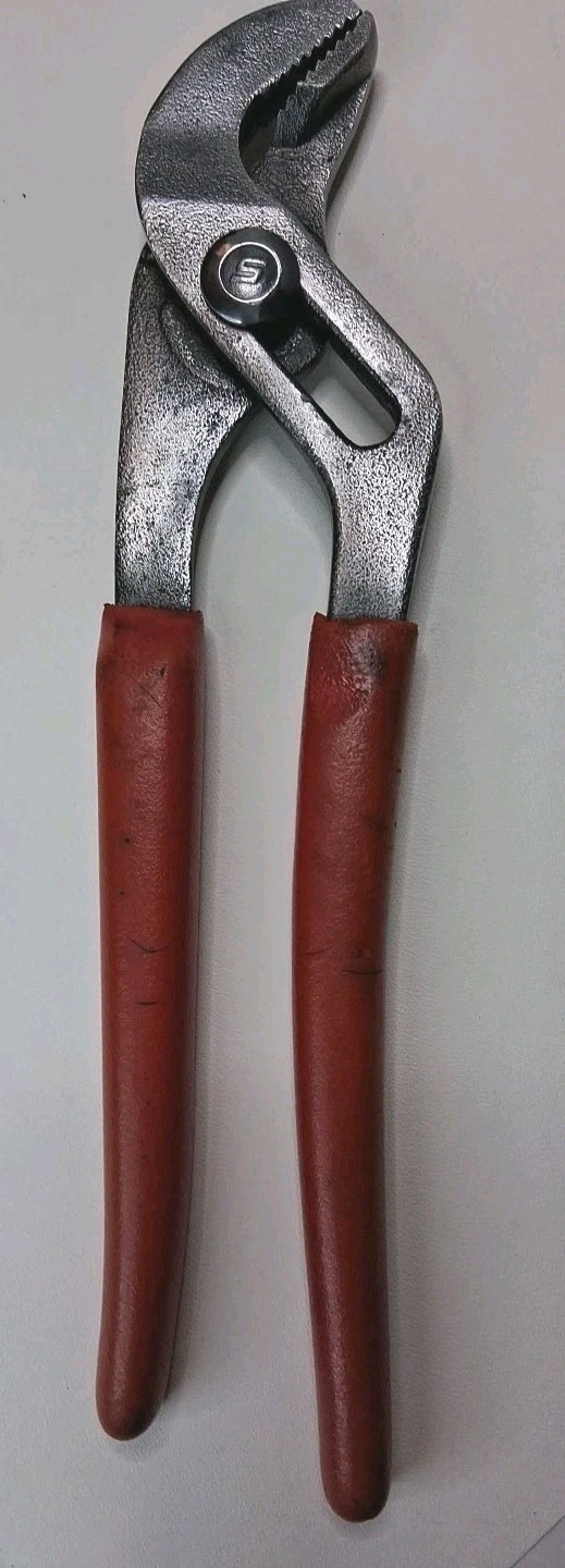 SNAP ON 91ACP 9″ Slip Joint Pliers USA Red Handle Adjustable Channel Lock