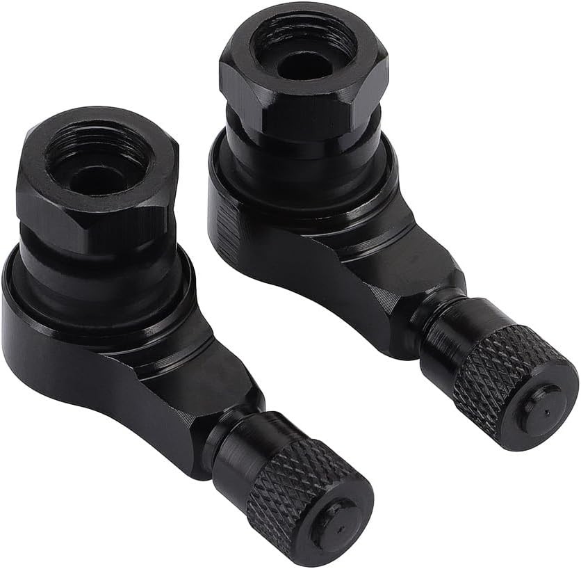2PC CNC Motorcycle 90 Degree Angle Wheel Tire Stem Tubeless Valve Aluminum Alloy