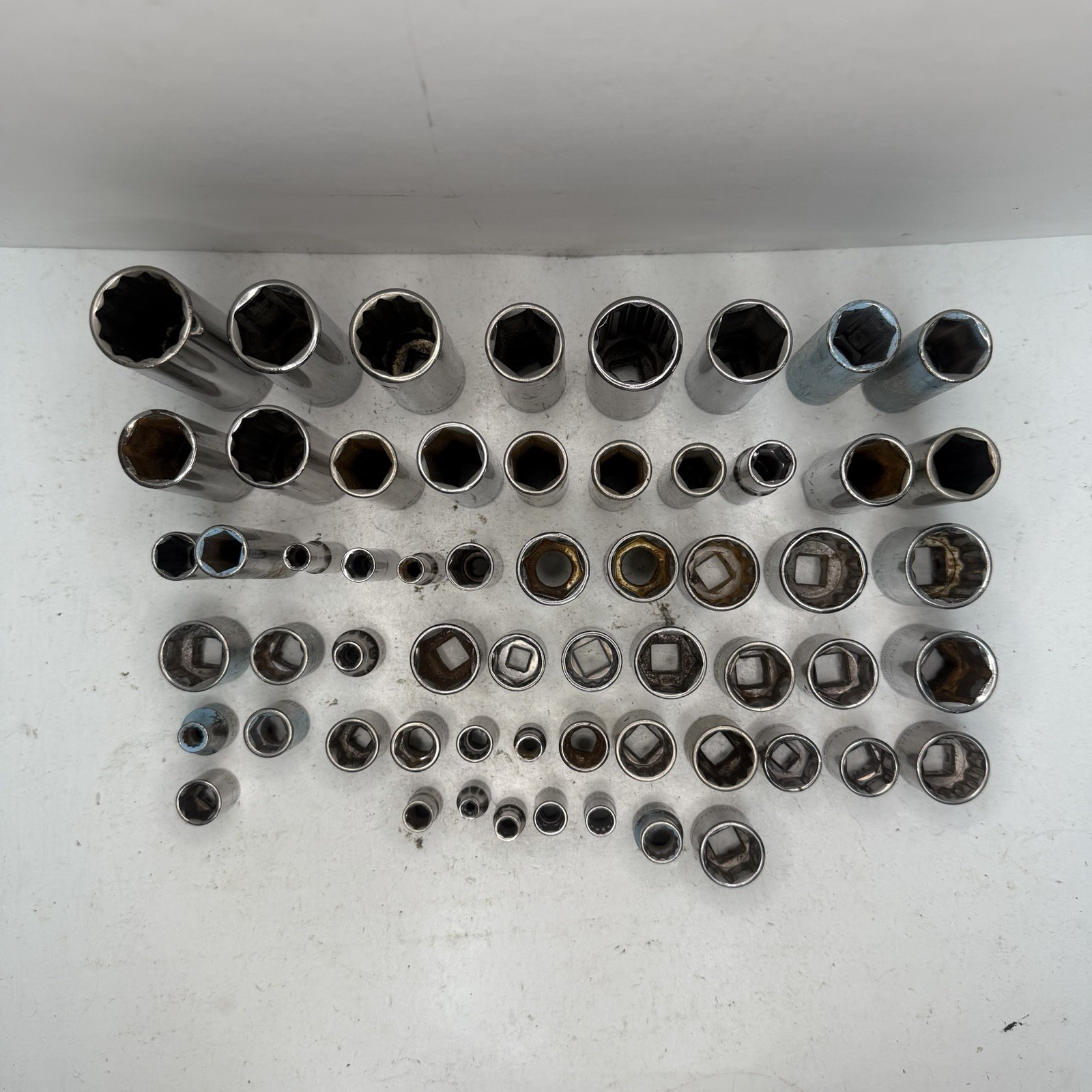 59pc Craftsman Socket Lot 1/4″ 3/8″ 1/2″ Drive SAE Metric Deep Inverted G2