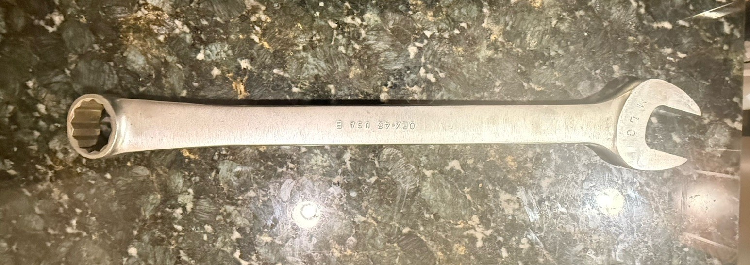 Snap-On OEX-48 Combination Wrench SAE Made in USA 1-1/2” Inch 12 Point Date 1968