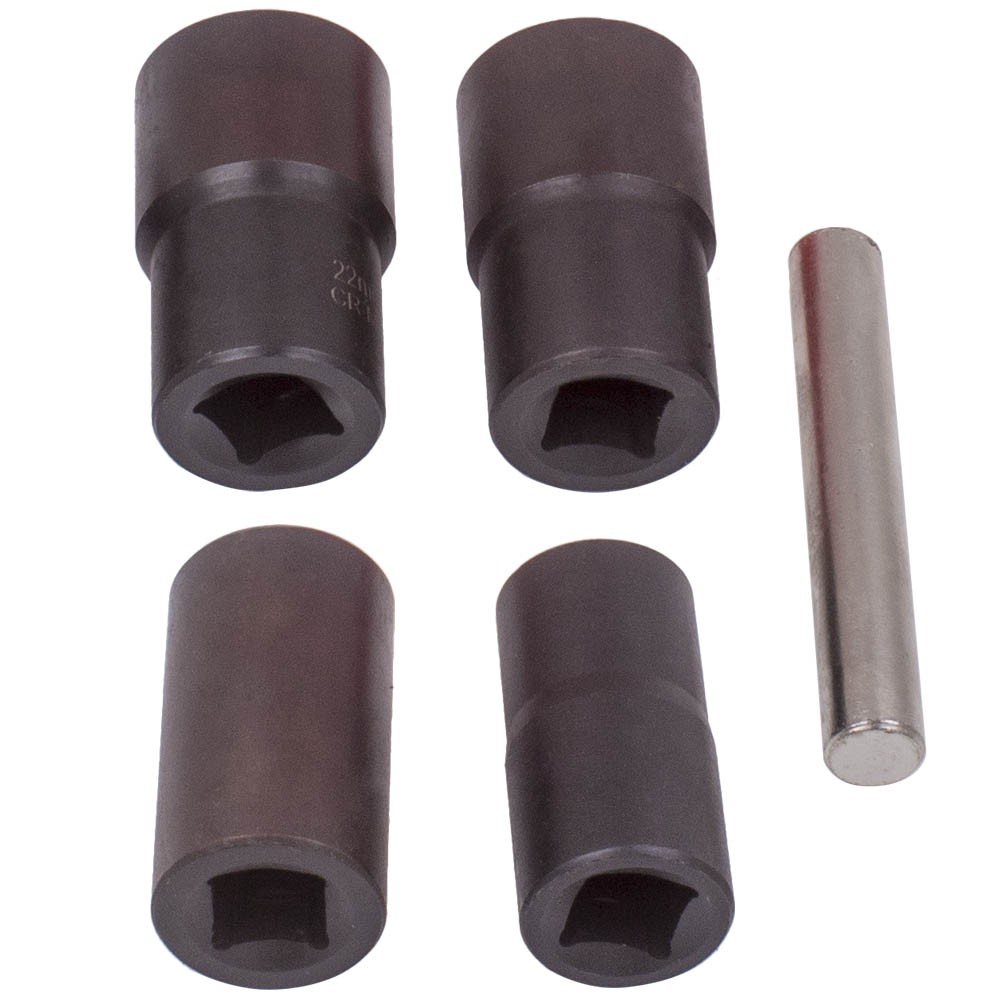 Twist Socket Damaged Worn Wheel Locking Lug Nut Extractor Tool Kit Straight Rod