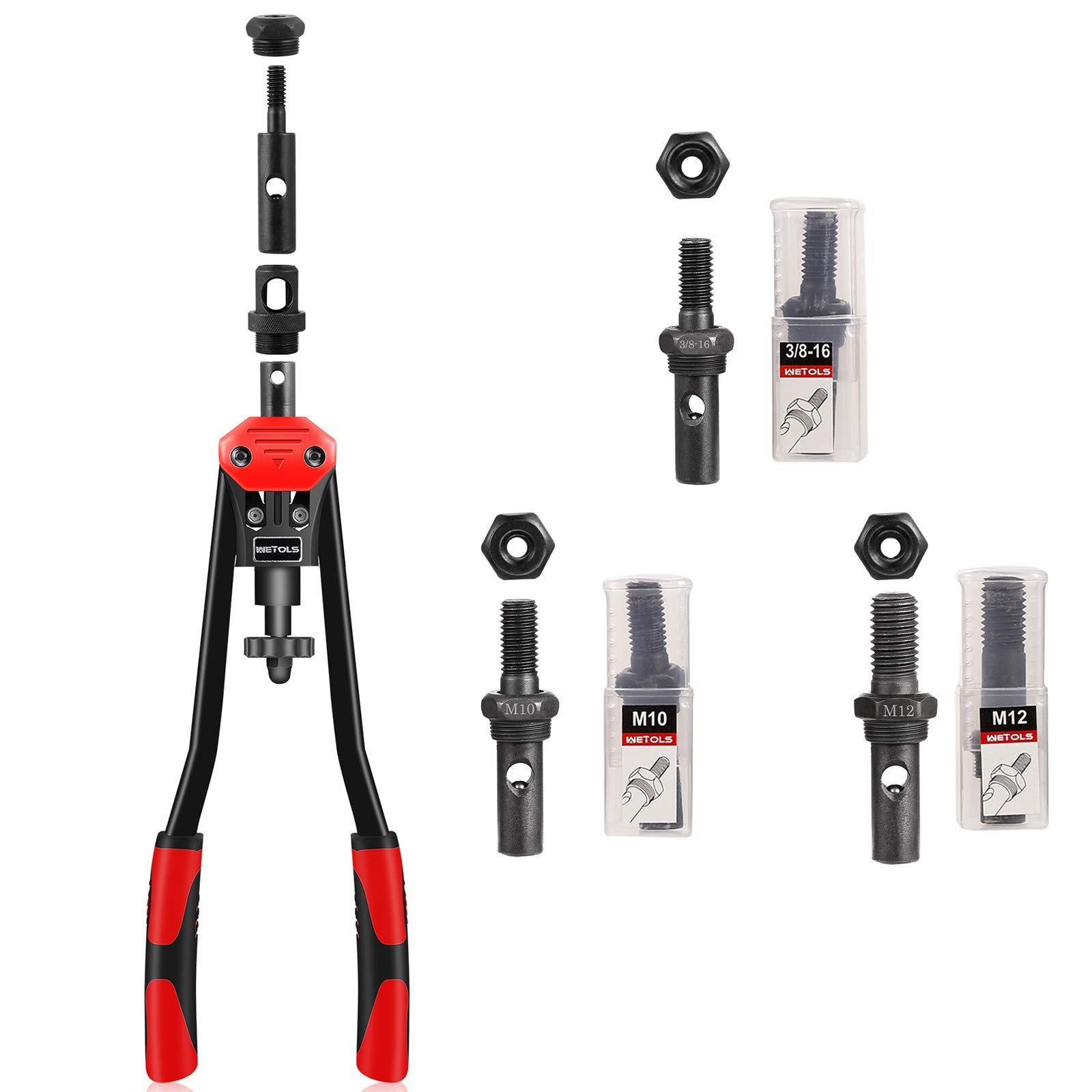 11Pcs Rivet Nut Tool Replacement Mandrels of 14»/16»