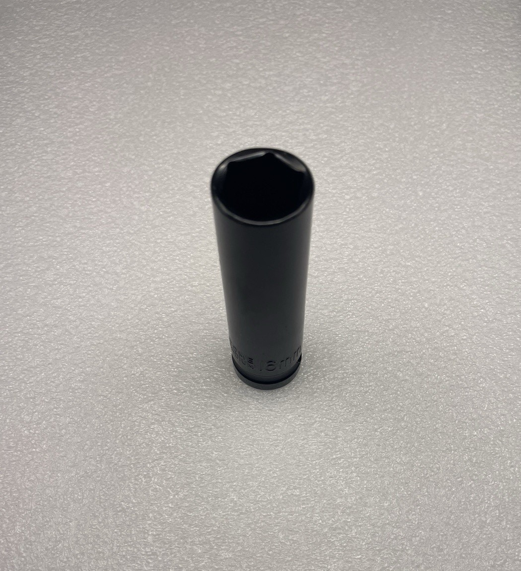 Quality 1/2 Inch Drive x 16 MM 6 Point Deep Impact Socket Thin Wall