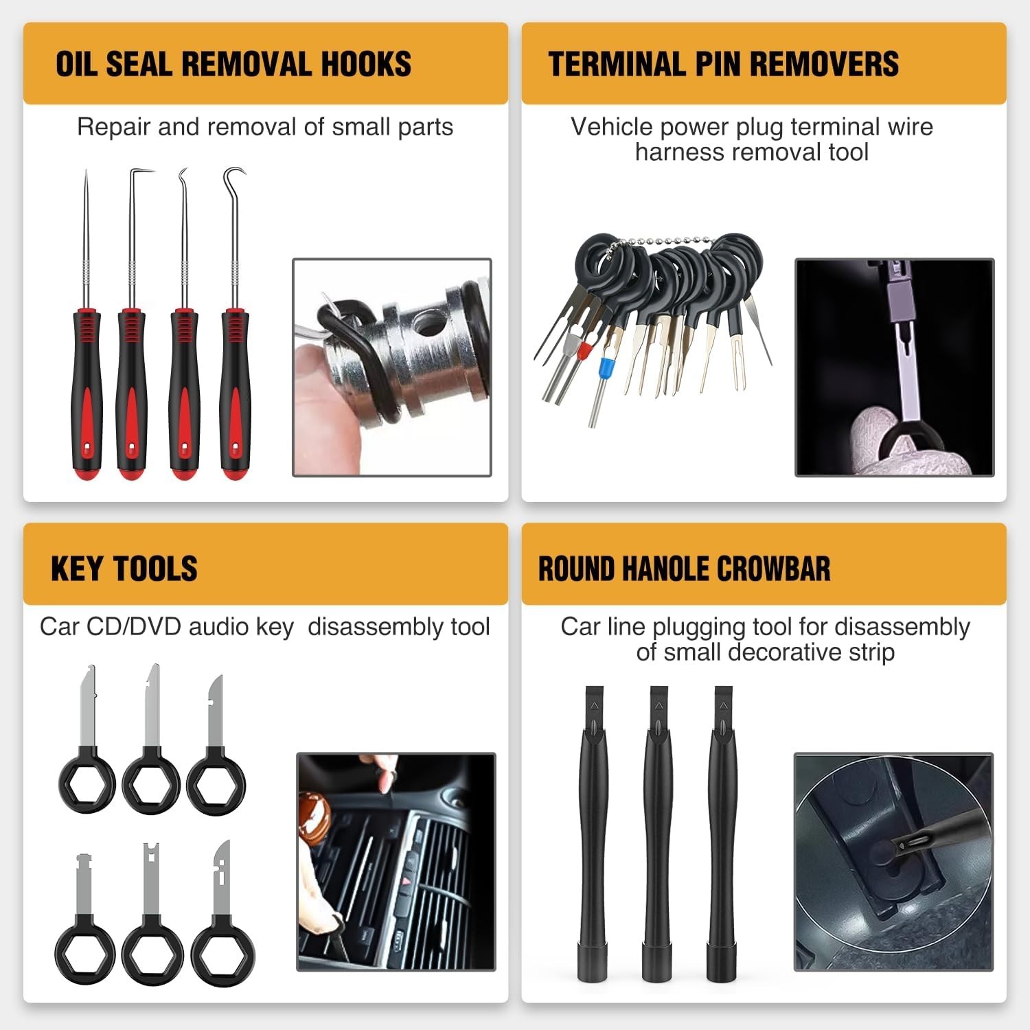 Comprehensive 330-Pcs Automotive Trim Removal Tool Set with Portable Carry Bag