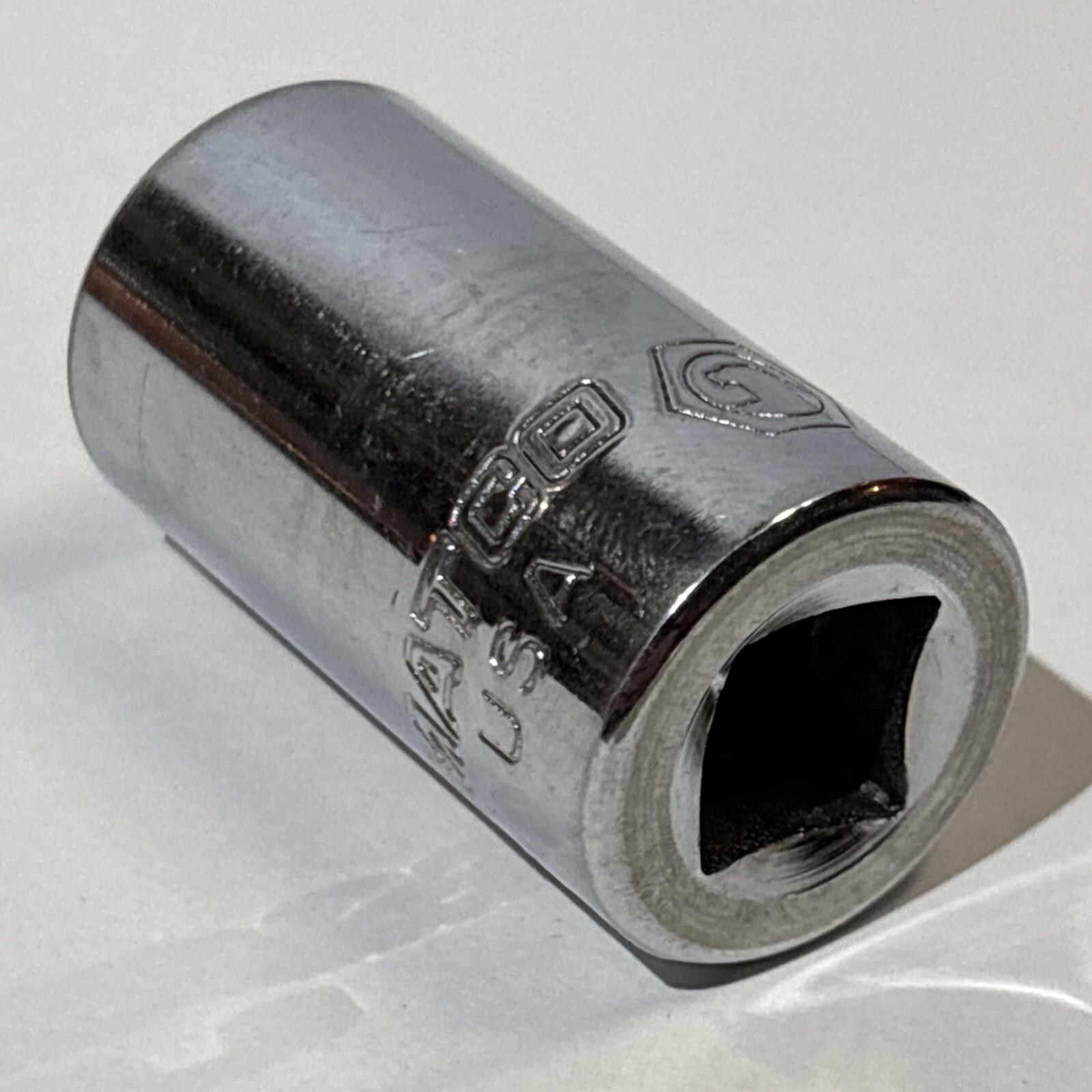 Matco 7/16″ Shallow Socket 3/8″ Drive 8 Point Double Square B148 USA