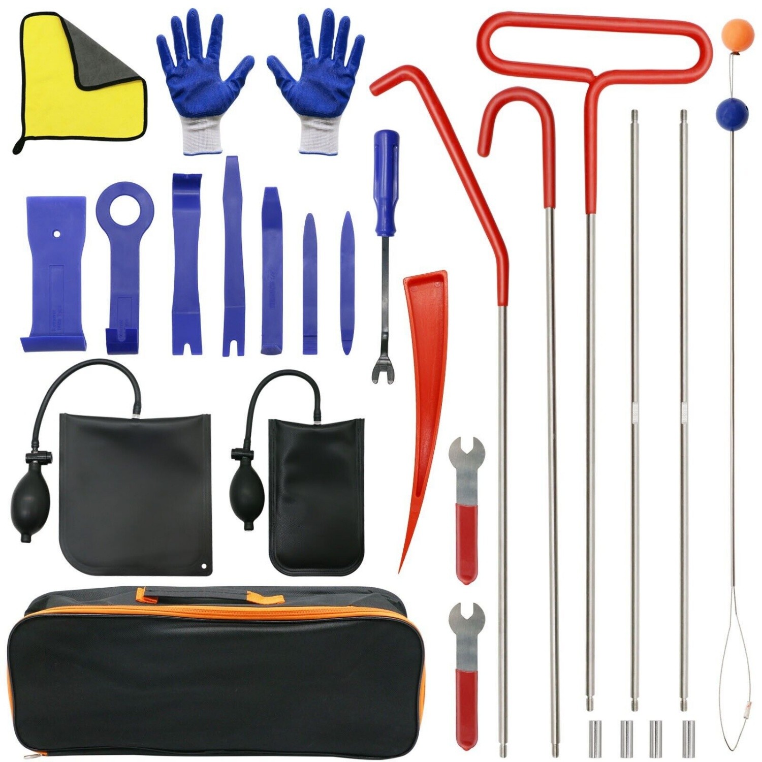27PCS Emergency Auto Tool Window Car Door Maintain Universal Vehicle Repair Set