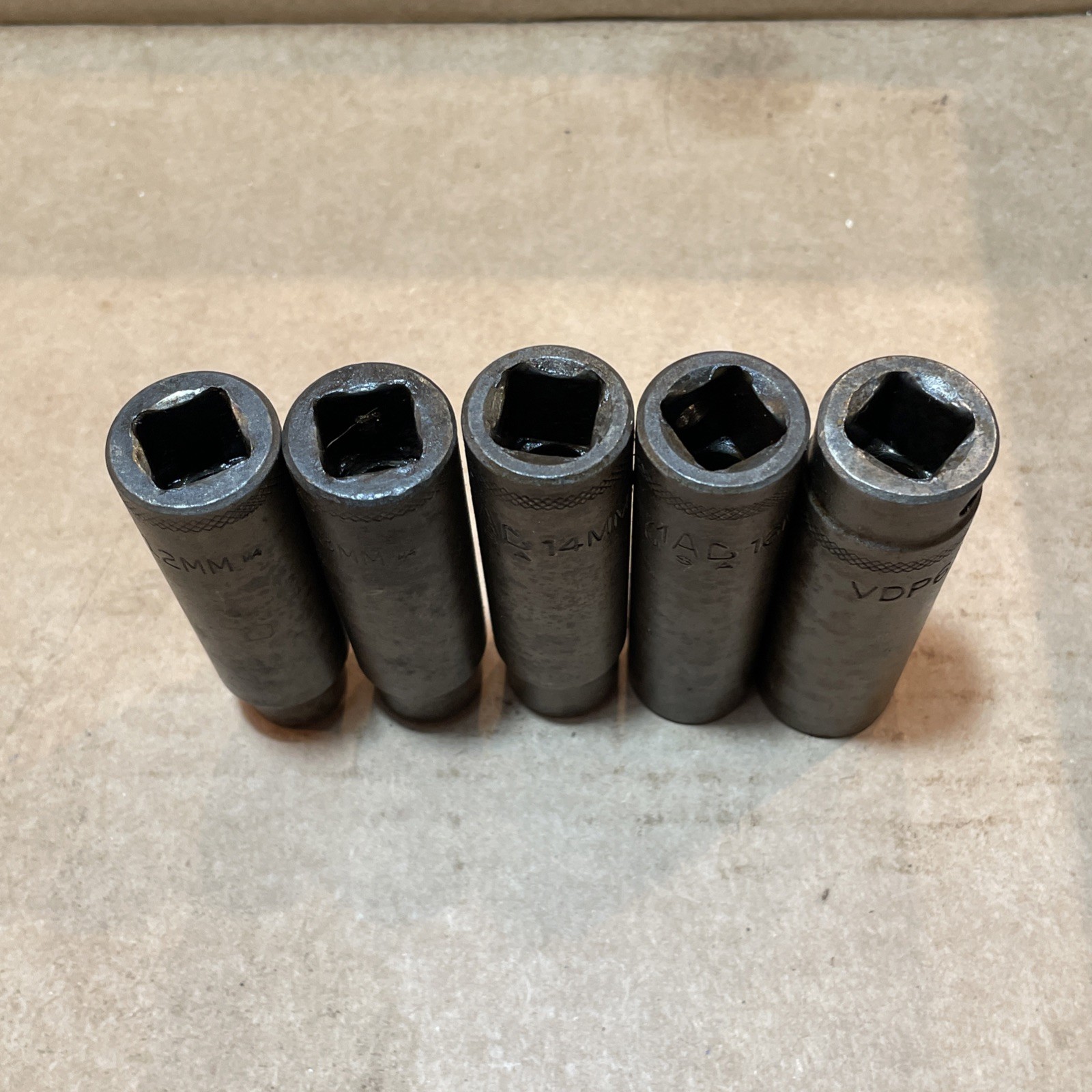 Mac Tools VDP6 6 point Deep 5pc Socket Set 12mm, 13mm, 14mm, 16mm, and 17mm
