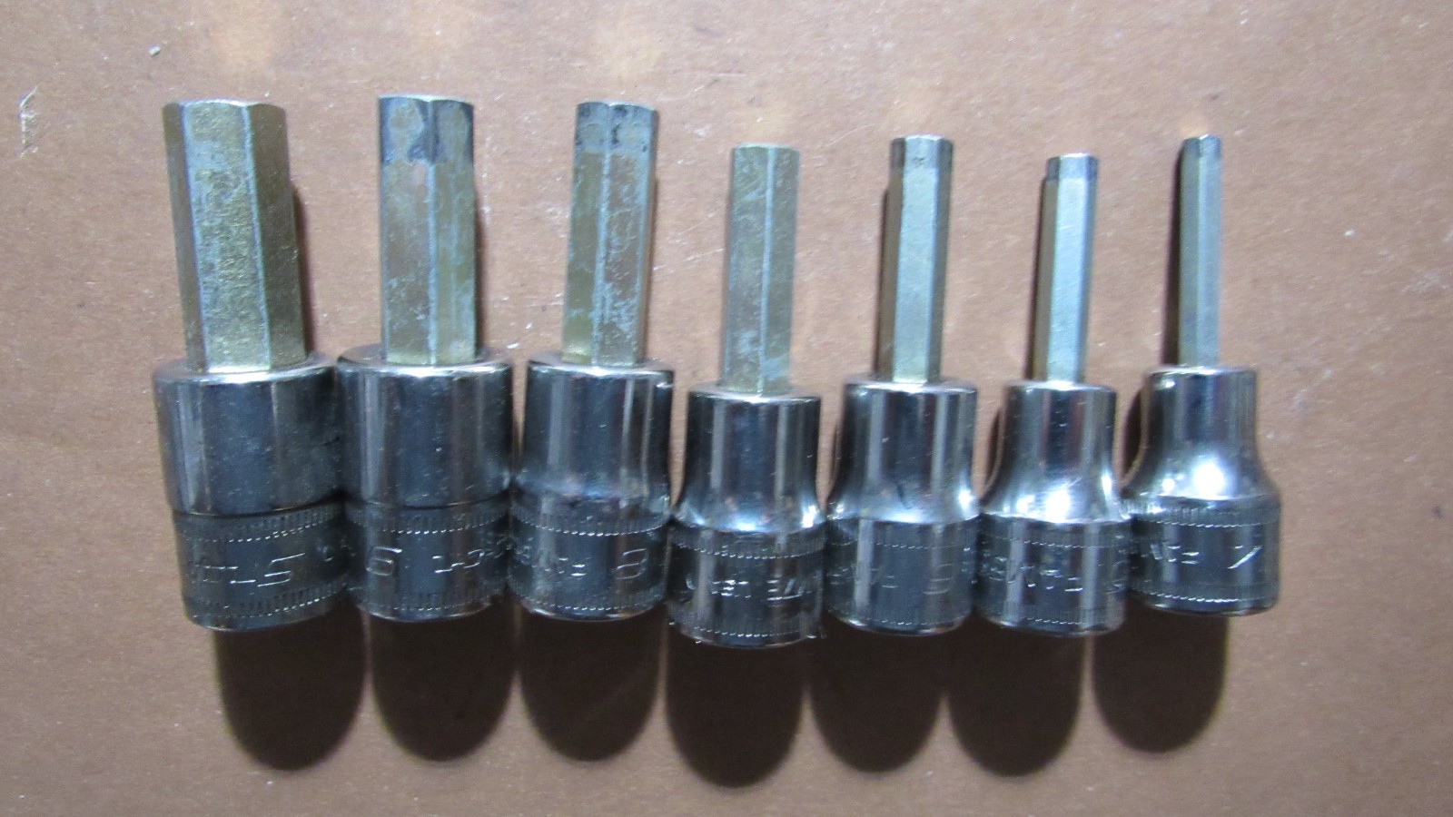 Snap-On Tools 3/8″ Drive Metric Hex Driver Set 4MM-10MM #207EFAMY