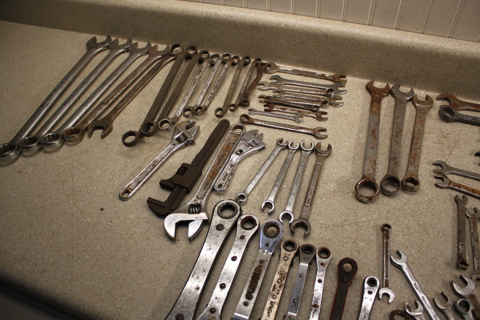Lot Of Various Size SAE & Metric Wrenchs Line Wrench Vintage Old Tools 8432