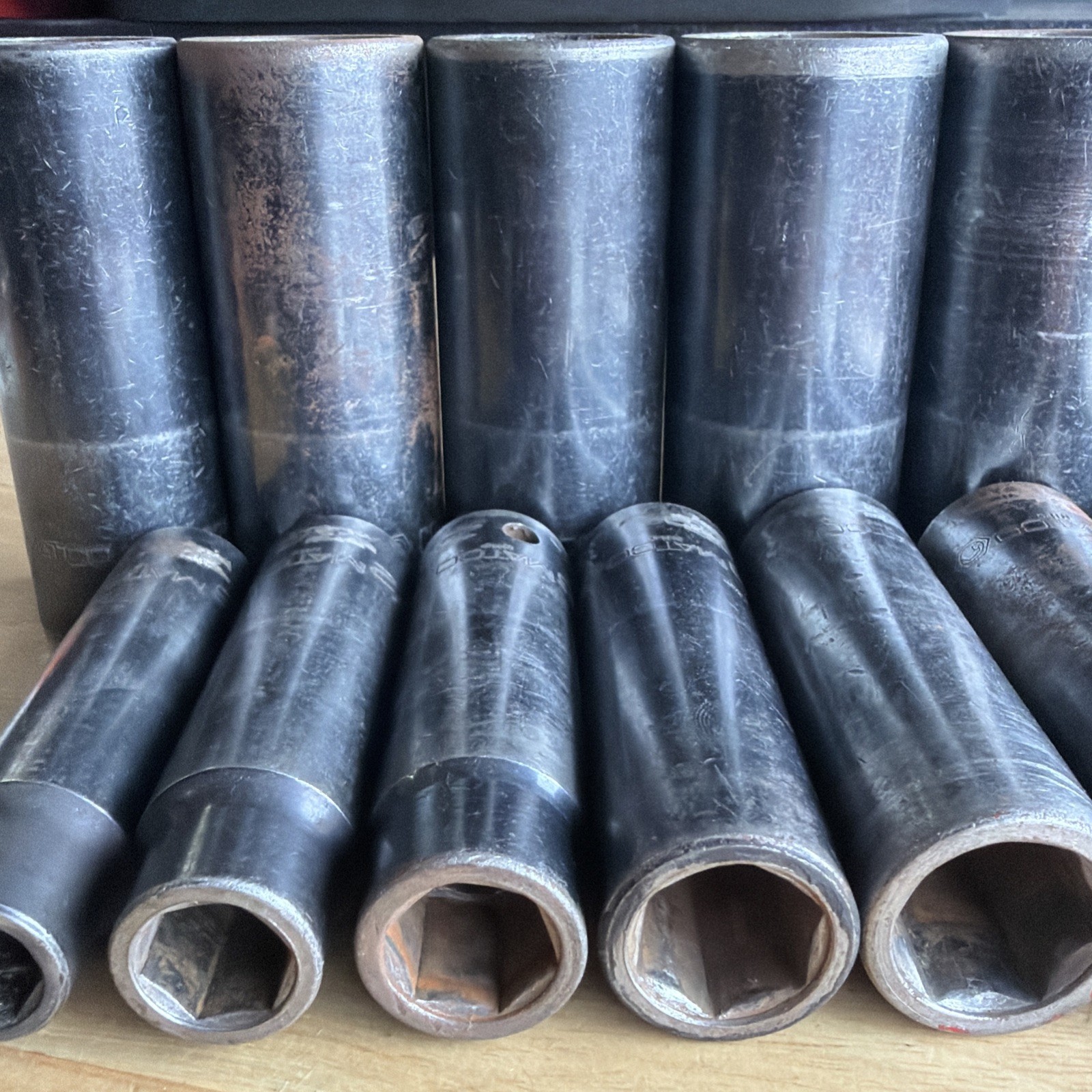 Matco Tools 13pc SAE Deep Socket Set 1/2″ Drive 6 Point 7/16″ to 1-1/4″ USA READ