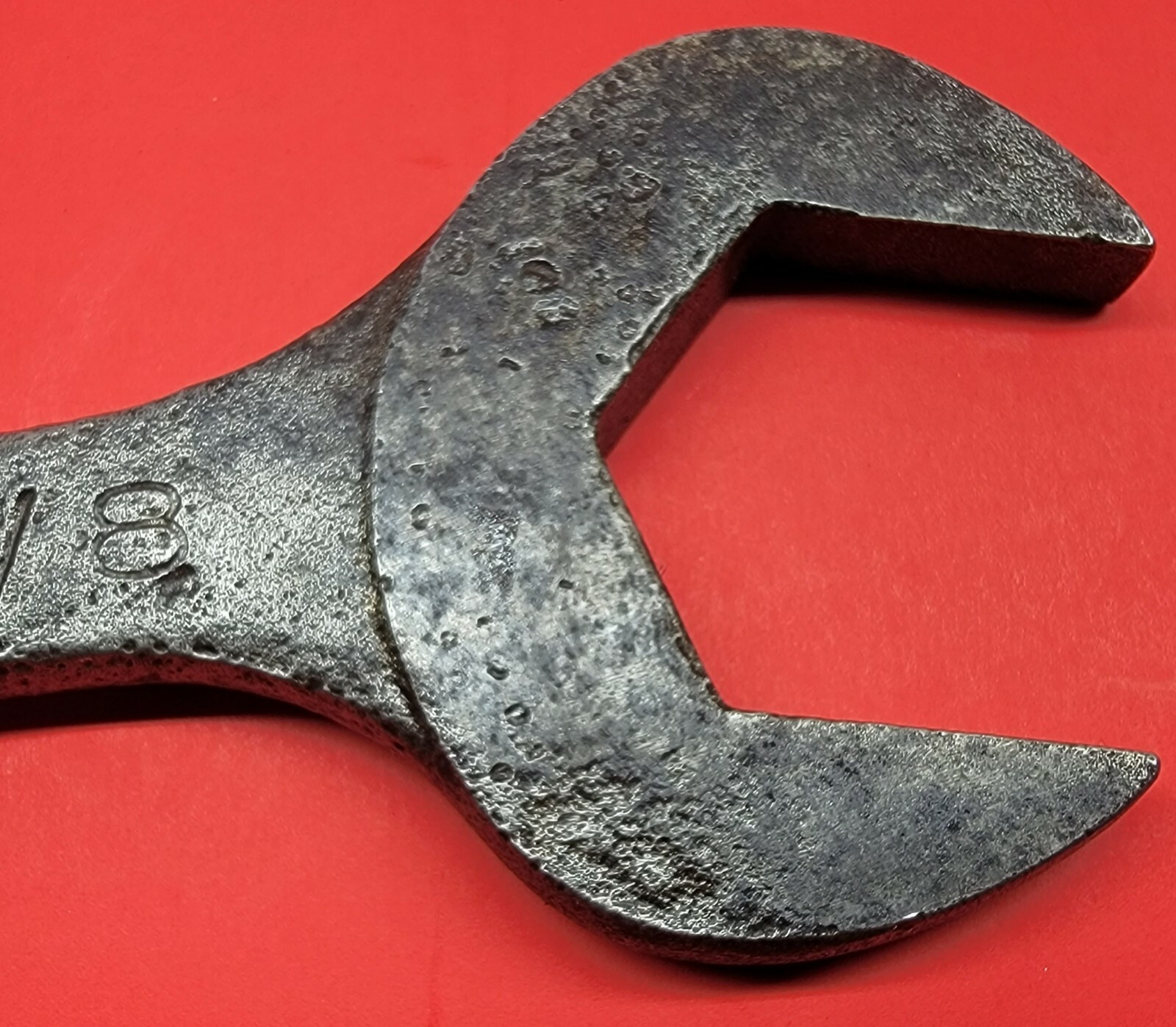 Vtg MAC Tools DA36 American SAE 1-1/8 Angle Head 4 Way Open End Wrench USA