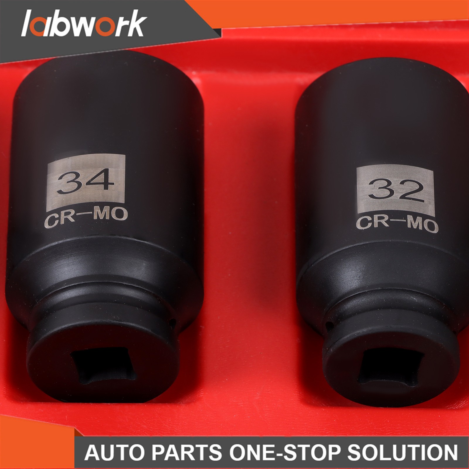 12 Point 30 32 34 36mm 1/2″ Drive Deep Spindle Axle Nut Impact Socket Set