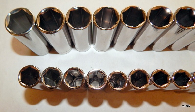 20 PCS Craftsman Chrome SAE Metric 6-Point 3/8″ Drive Sockets