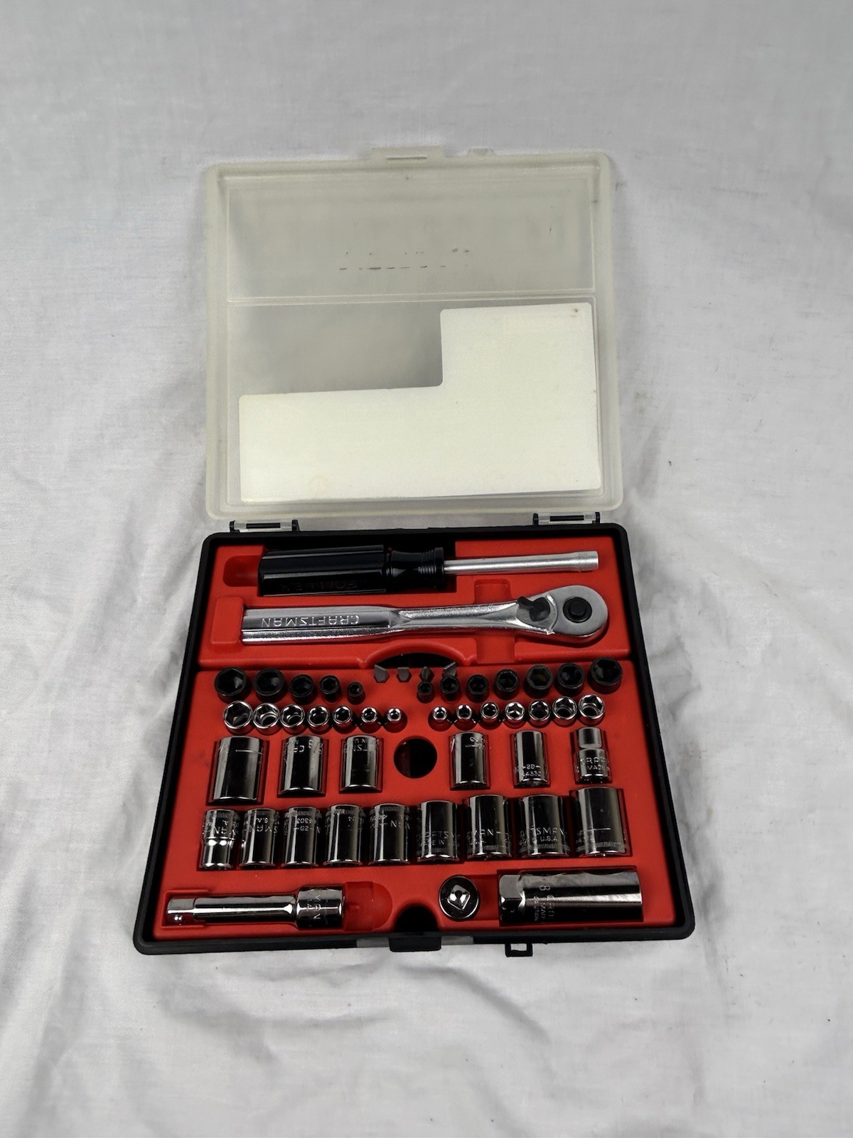 MINT RARE SEARS Craftsman 60pc Mechanics Tool Set 34060 SAE & Metric USA READ!