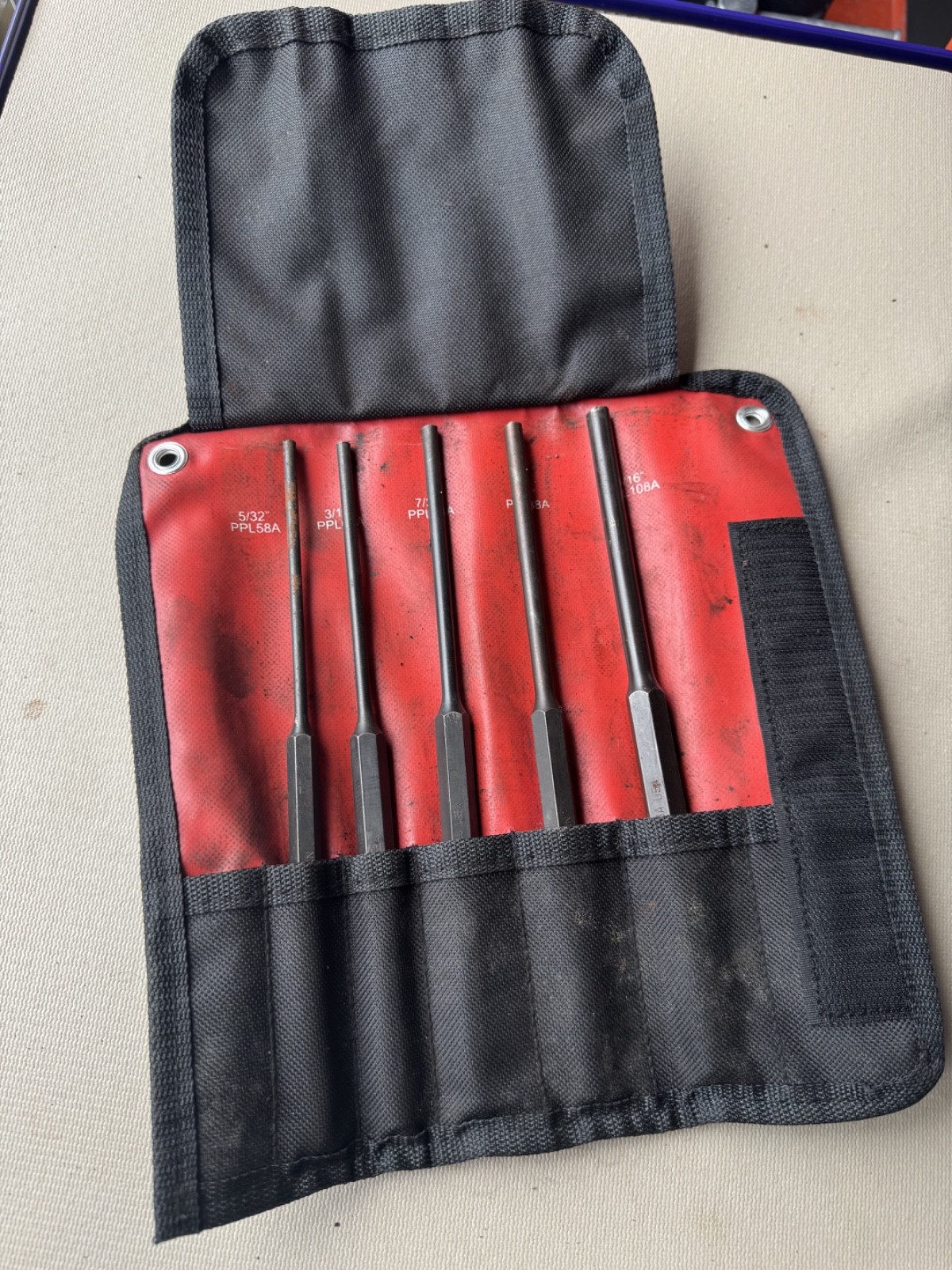 MATCO SPPL5KA 5 PIECE LONG PIN PUNCH SET