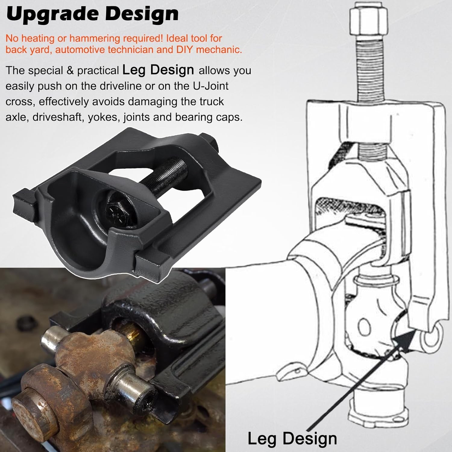 Heavy-Duty Truck 10102 U-Joint Puller & 5192 Bearing Cup Installer Tool Set