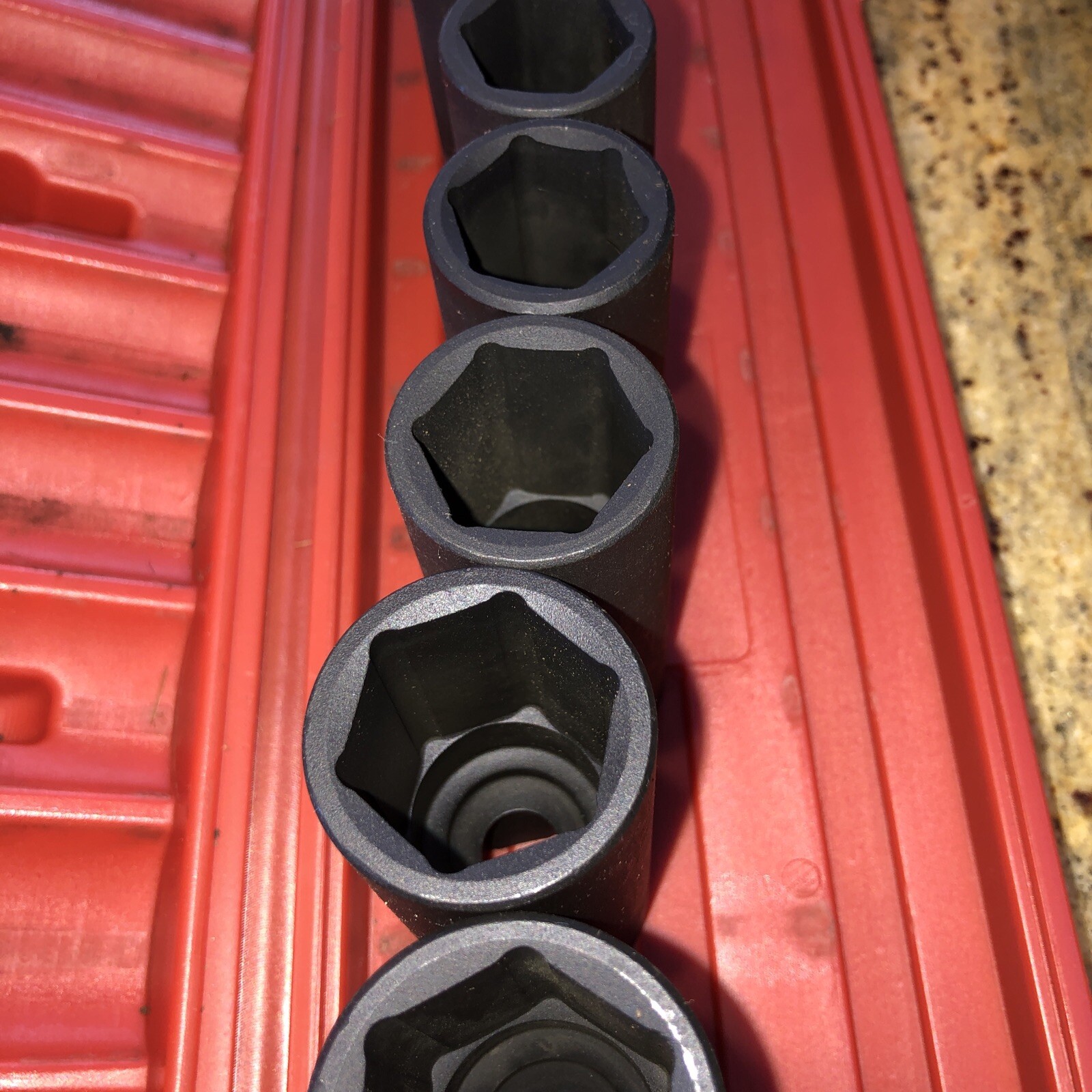 14 Pc Piece 1/2 Inch Drive Deep Impact Socket Set 6 Point 3/8” to1-1/4” Standard