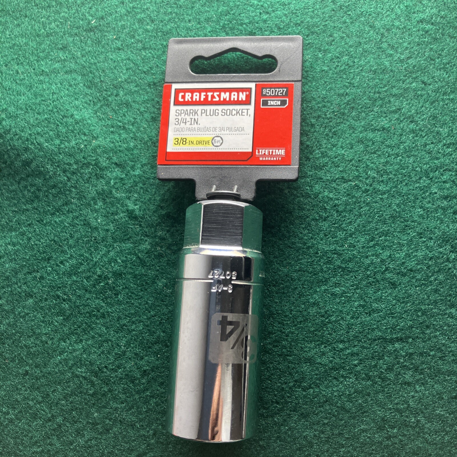 Craftsman 950727 3/8” Drive Spark Plug Socket 3/4” Lifetime Warranty