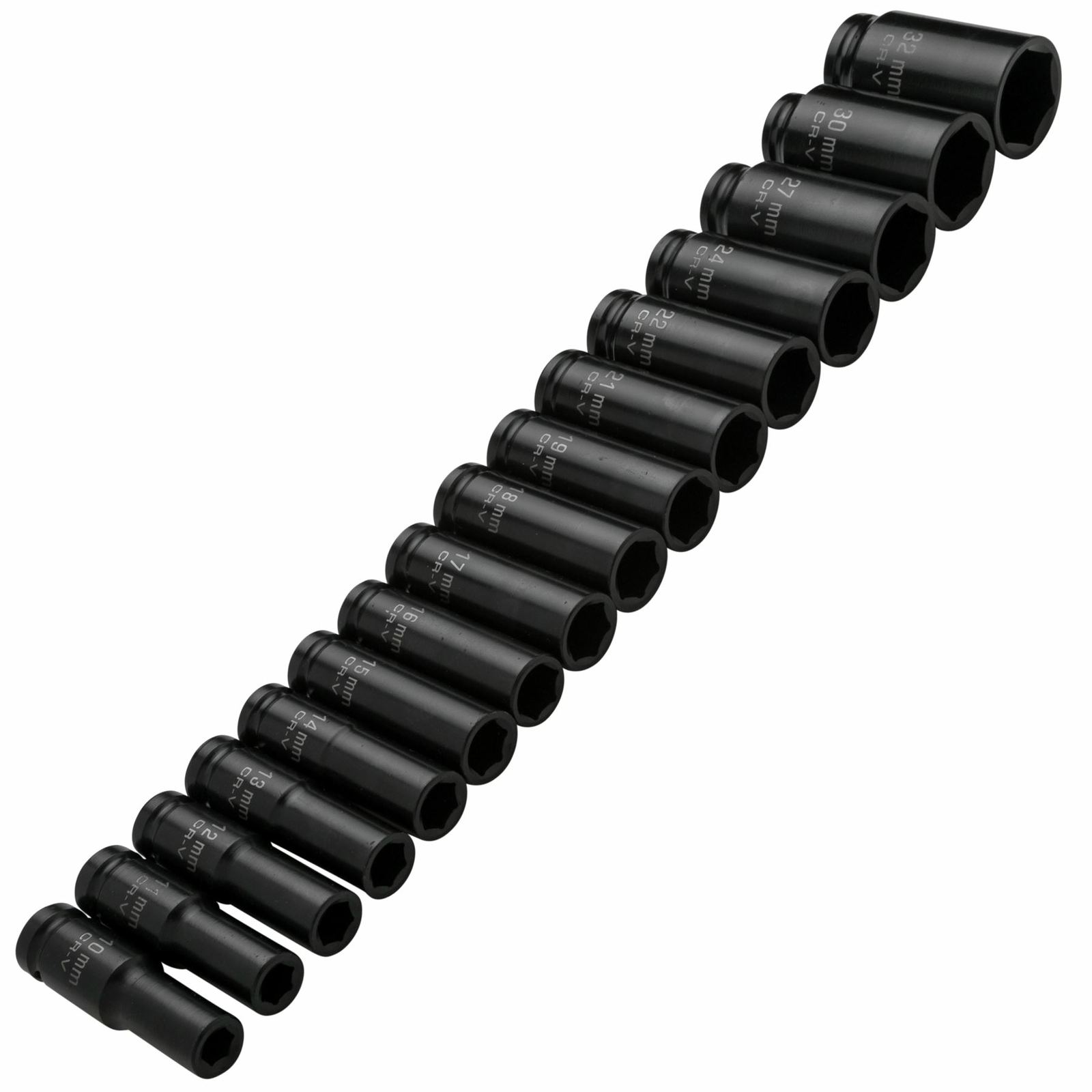 Deep Impact Socket Set 10mm – 32mm 1/2″ Drive Metric 6pt Sockets 16pc 01550