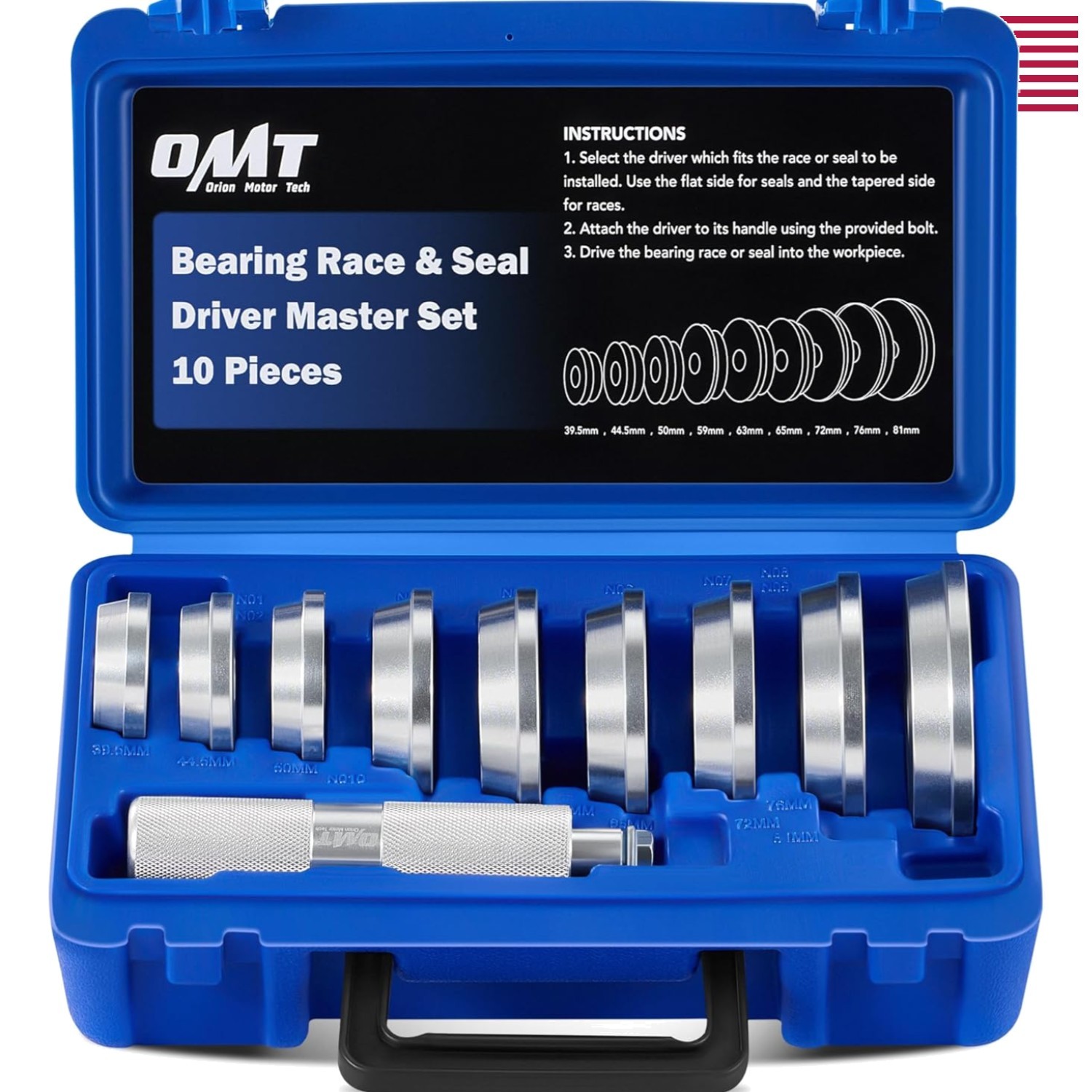 Heavy-Duty 10pc Seal Installer Set – Perfect for Efficient Bearing Installation