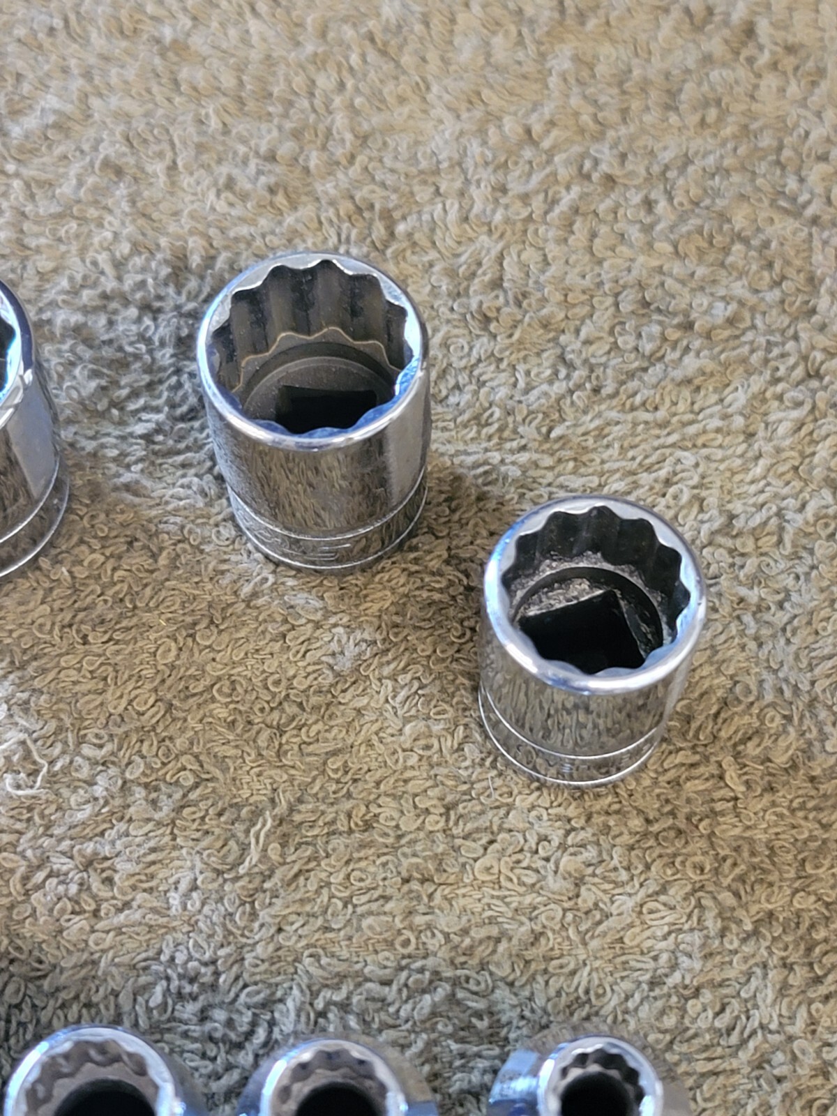 9 Snap-on F241 201 081 Sae Socket Set 3/8″ Drive 3/4 11/16 5/8 9/16 1/2 5/16 1/4