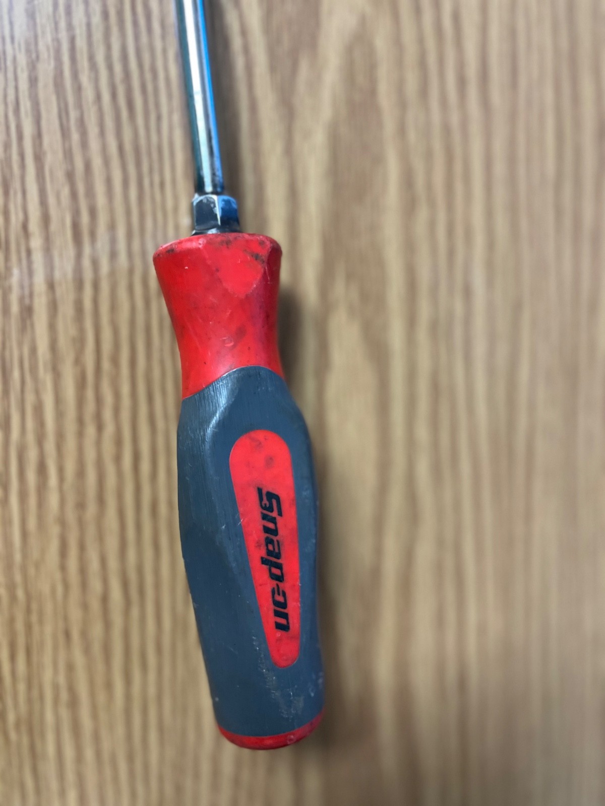 SNAP ON GSHD8 3/8 FLAT BLADE SCREWDRIVER 13.5″ LONG RED/GRAY HANDLE – LOT#6