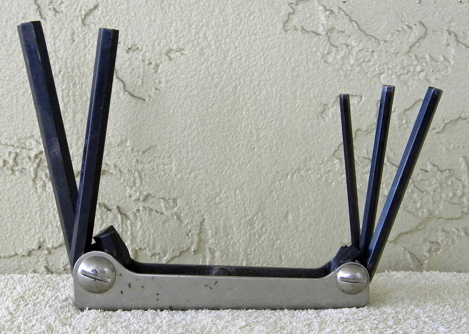 Vtg Snap-On Kenosha #AWM5K 5PC Folding Metric Hex Allen Wrench Set 4MM-10MM