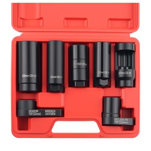 7PCS Heavy Duty Oil Pressure Sensor Socket Set 22mm 27mm 29mm, Automotive Tools
