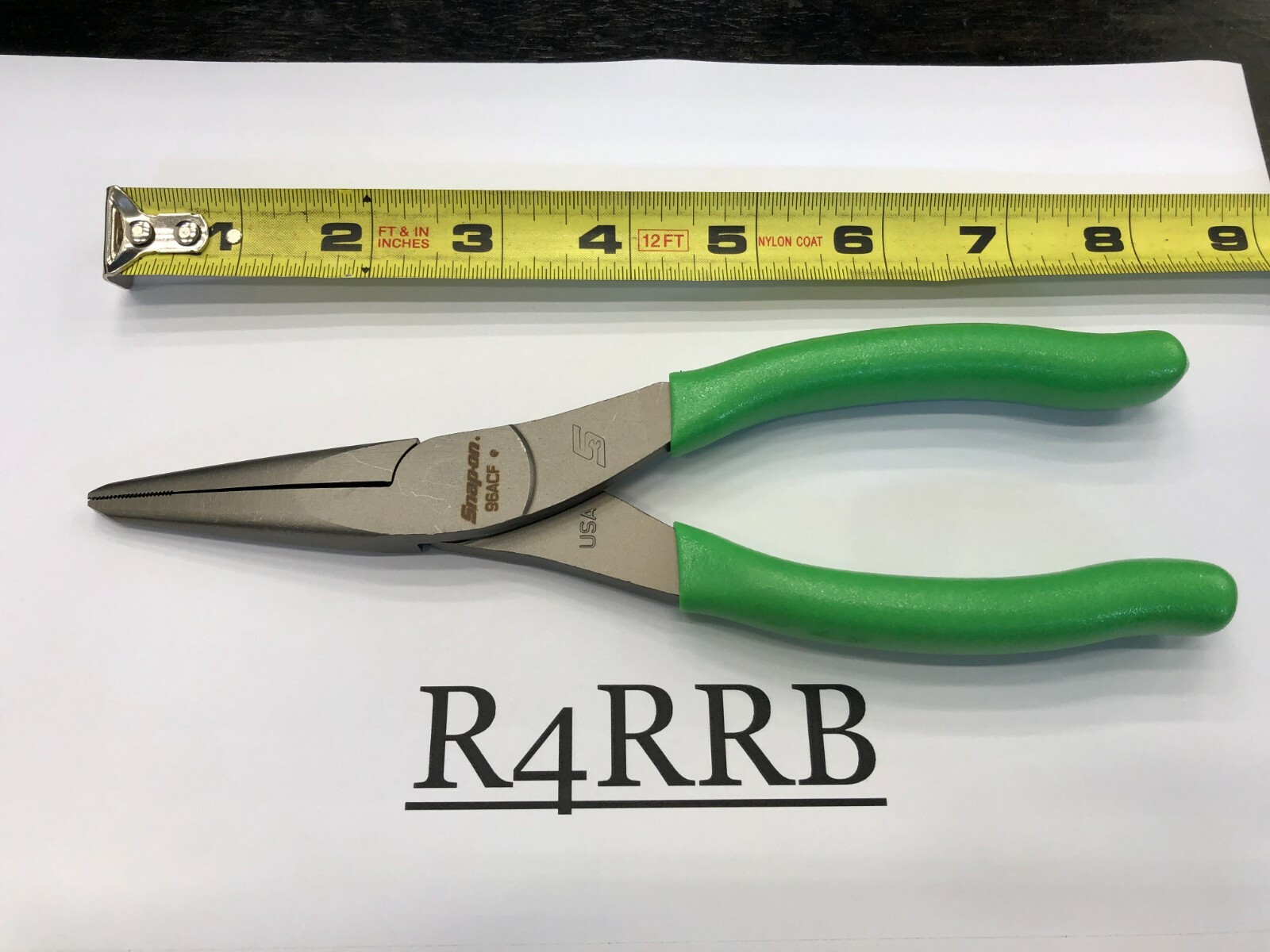 Snap-On Tools USA NEW GREEN Soft Grip 8″ Talon Grip Needle Nose Pliers 96ACFG