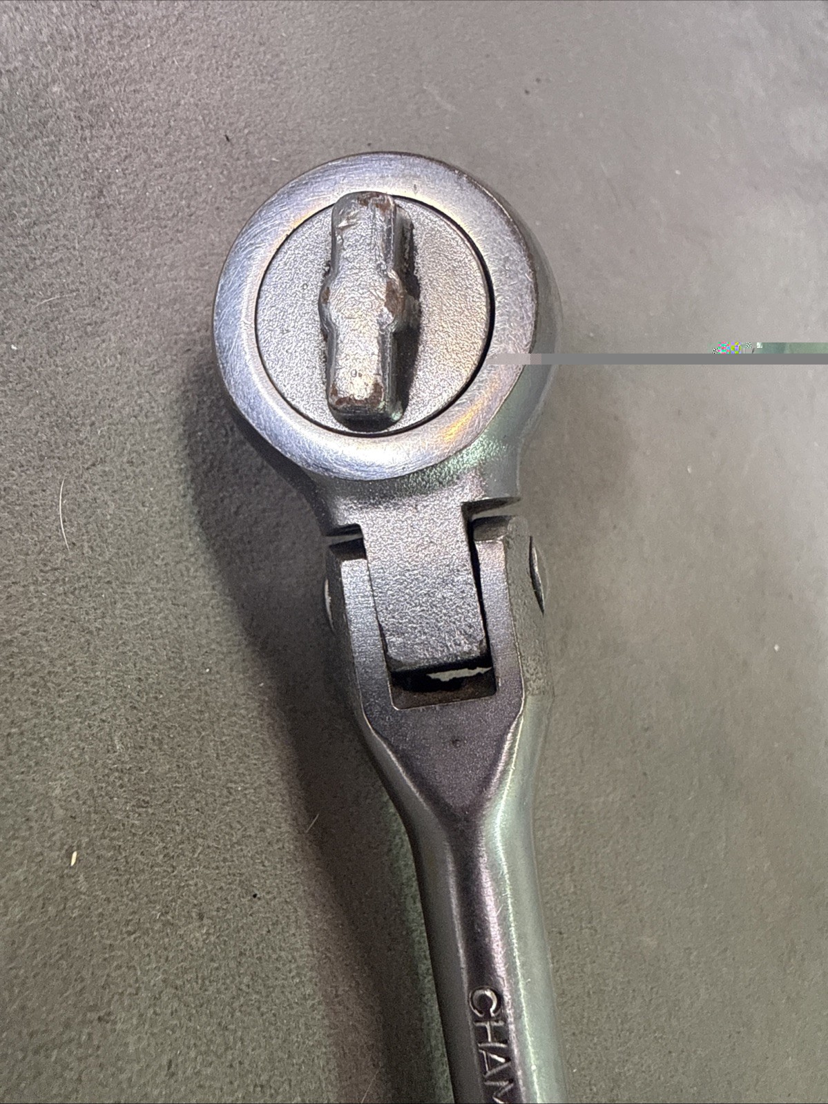 Vintage Champion Plug-Master Swivel Head Flex-Head Ratchet CT-405 3/8″Drive