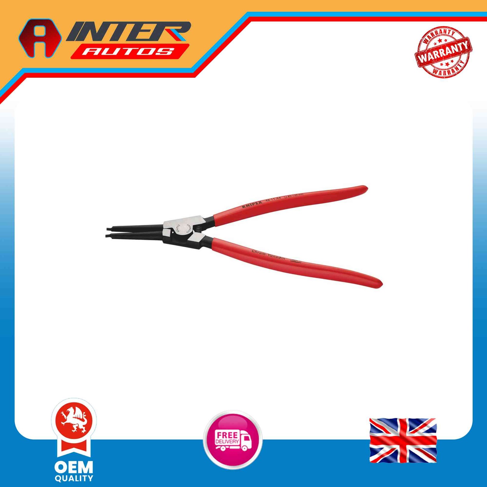 Draper KNIPEX 46 11 A4 SB Circlip Pliers, 320mm 81030