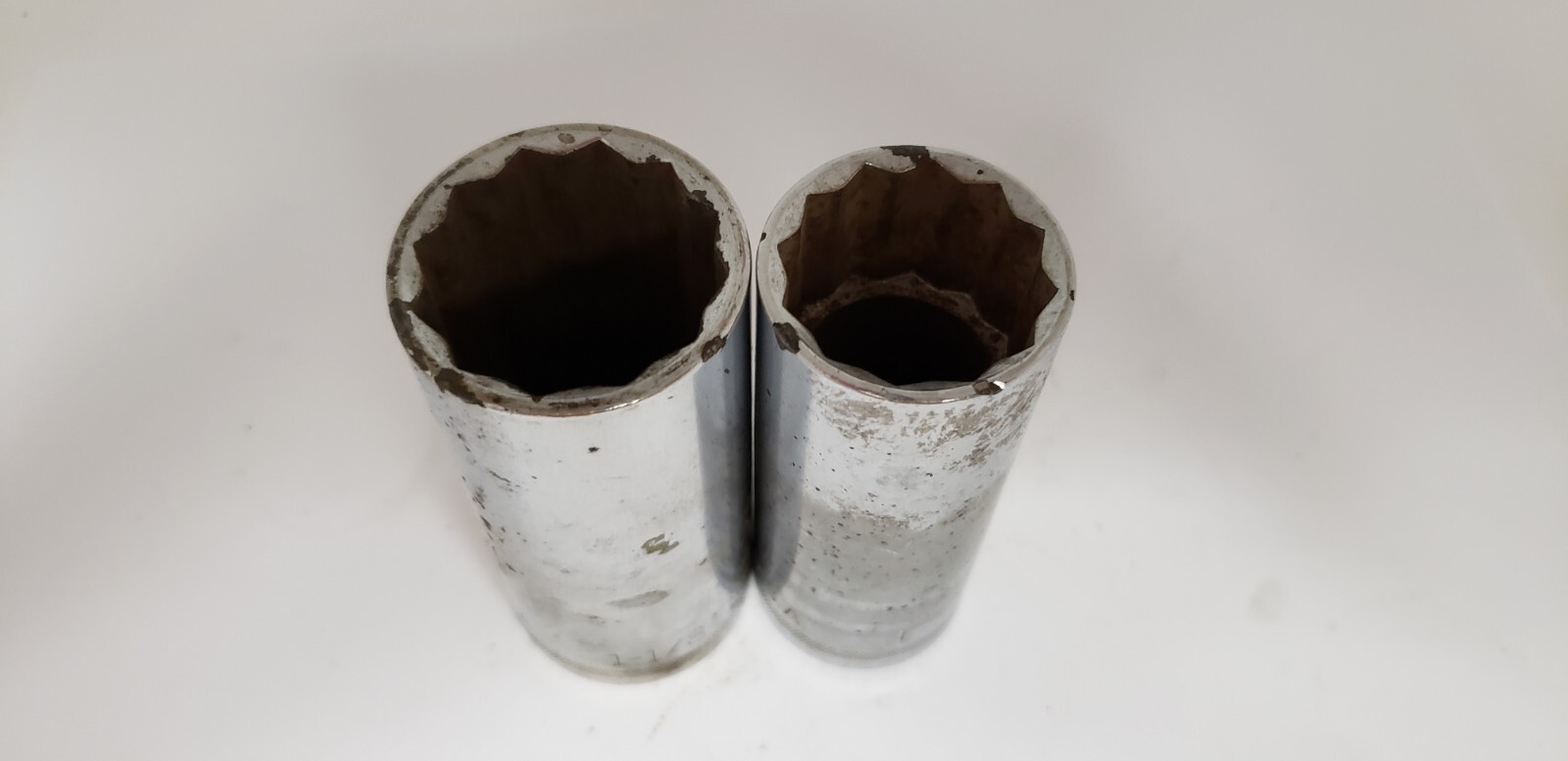 EASCO 53 3236 & 53 3232 1/2″ DRIVE DEEP SOCKETS, 1-1/8″ & 1″, 12 POINT LOT OF 2