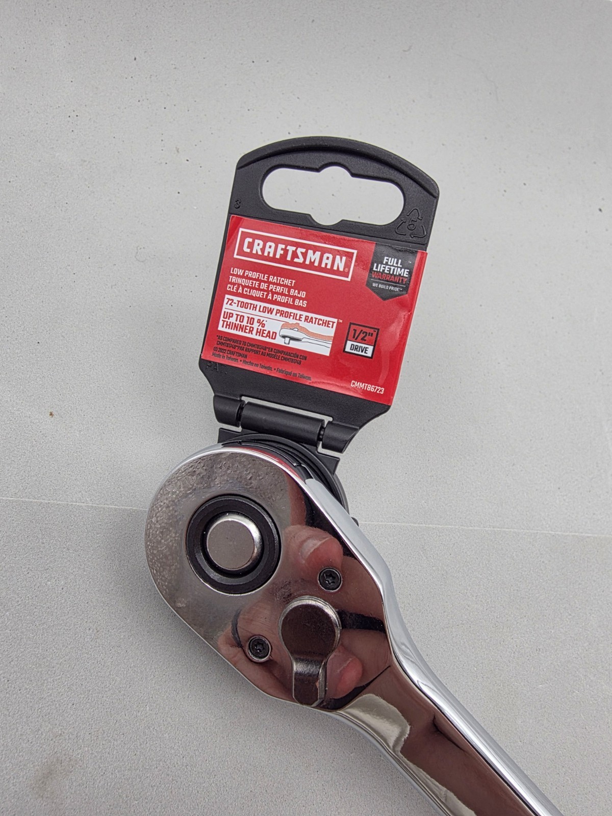 Craftsman Tools 1/2″ Drive 72 Tooth Low Profile Quick Release Ratchet CMMT86723