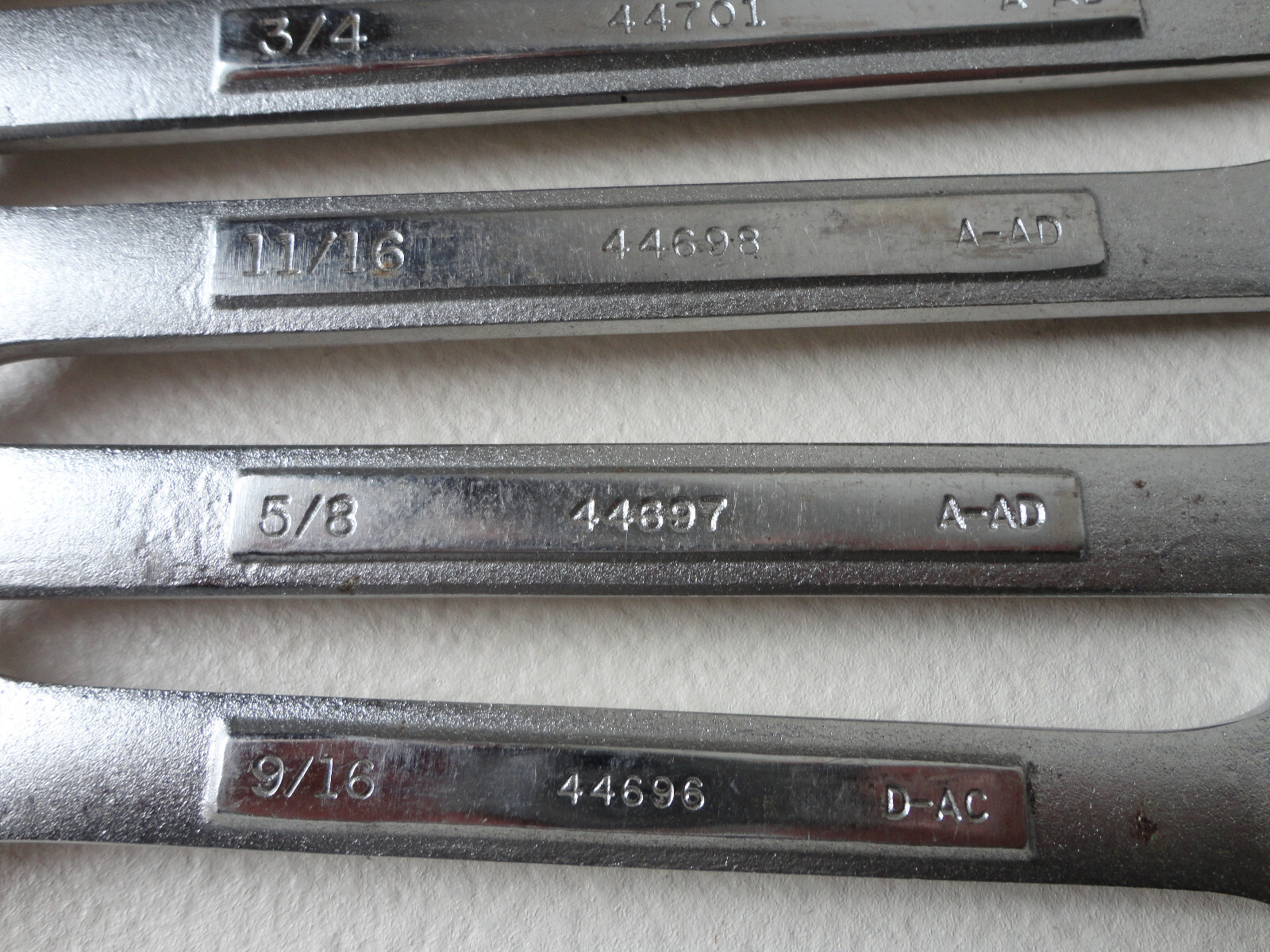 Craftsman *Overseas SAE Combo Wrench A-AD / D-AC Partial Set Or LOT