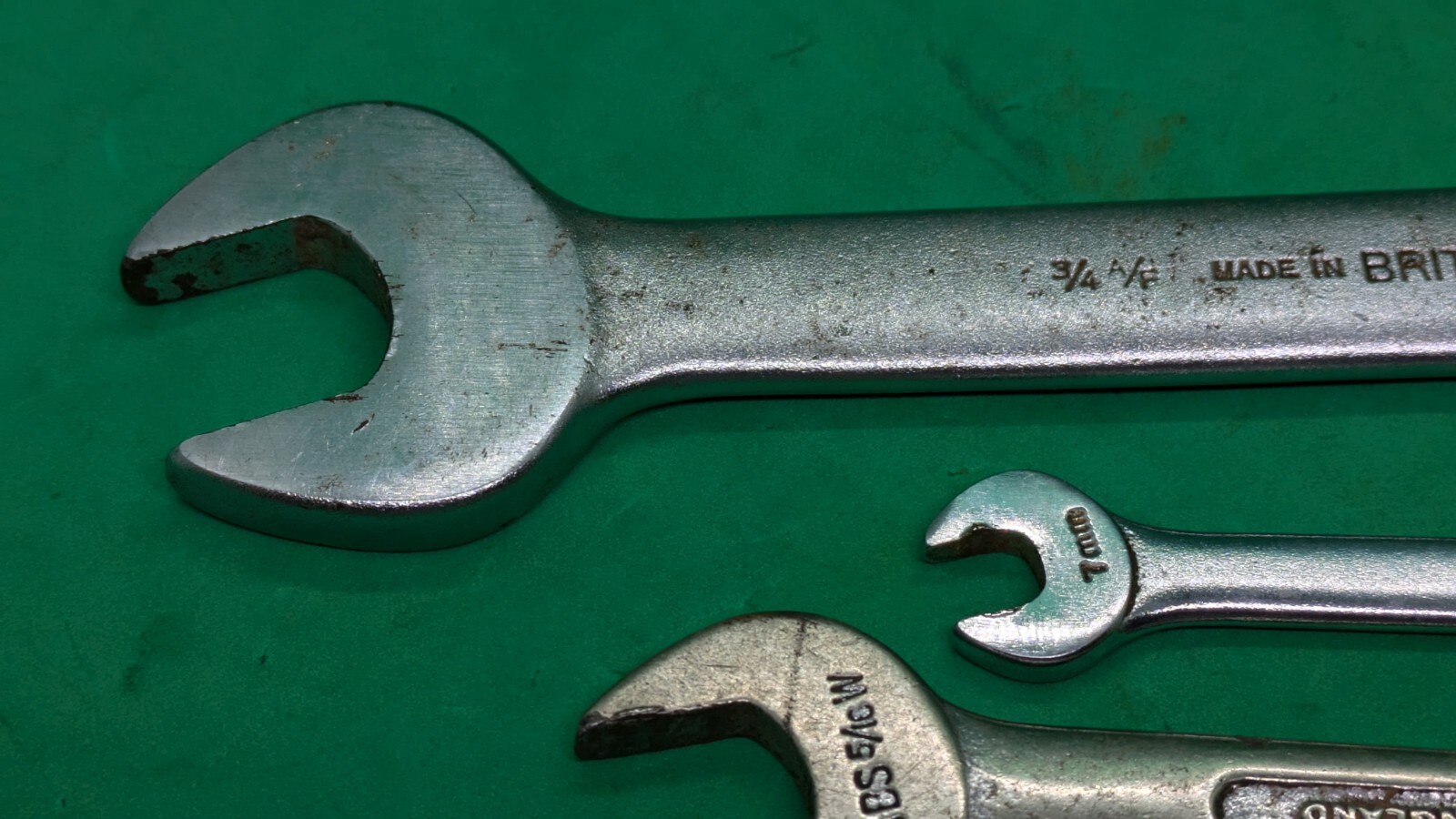 6 x BRITOOL Spanners. 5 x Open Ended, 1 x Combination. Metric and Imperial