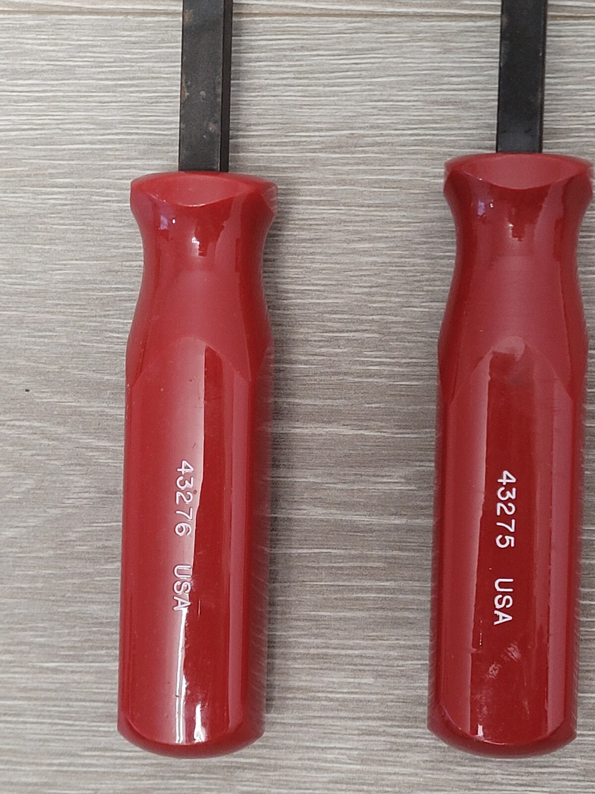 Vtg CRAFTSMAN 43275 12″ & 43276 17″ PRY BAR SET RED HANDLE #CV11