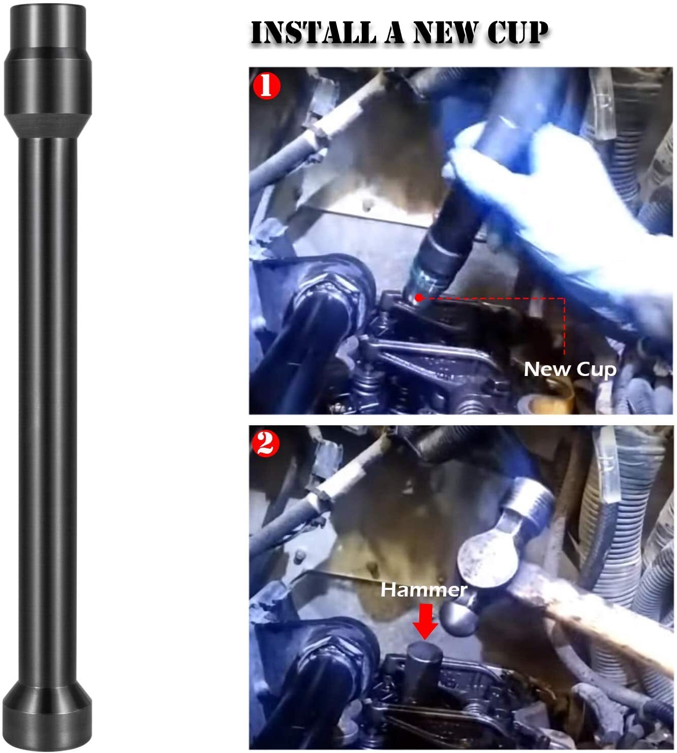 For Cat C7 C9 Caterpillar 3126B Injector Sleeve Cup Removal Tool & Install Kit