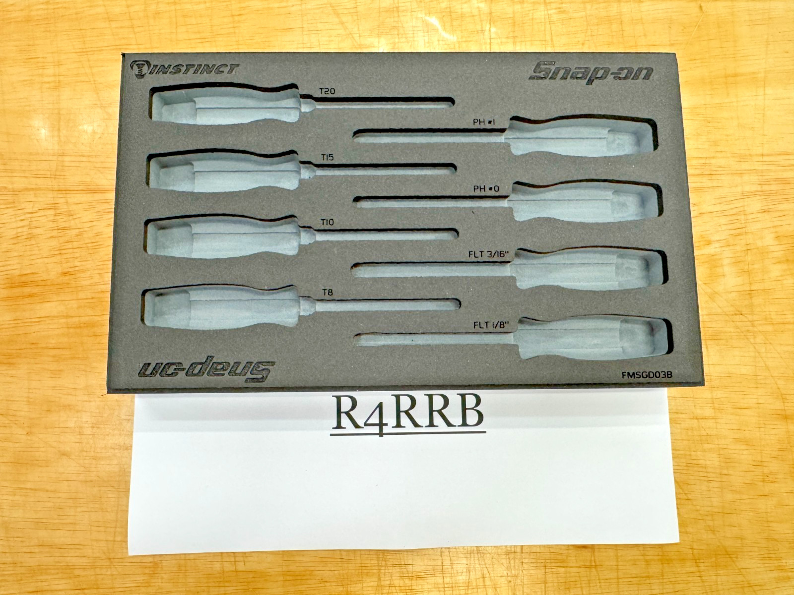 Snap-on Tools NEW 2pc GREY FOAM ORGANIZERS Mini Screwdriver / Pick / Seal Sets