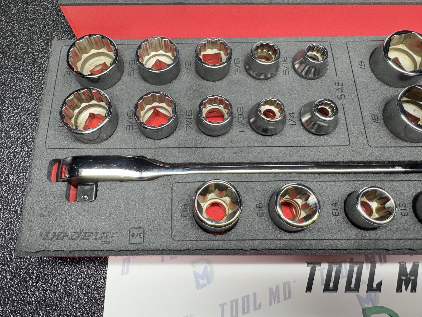 Snap-on Tools NEW 75pc LOW PROFILE Mixed Master RED Foam Sets 145RTMLE 230RFSMLE