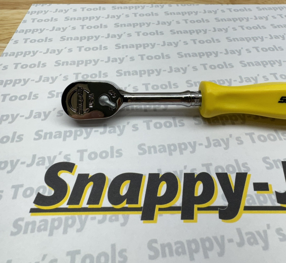 Snap-on Tools NEW CLASSIC YELLOW 1/4″ Drive Hard Grip Long Fixed Ratchet THLD72Y