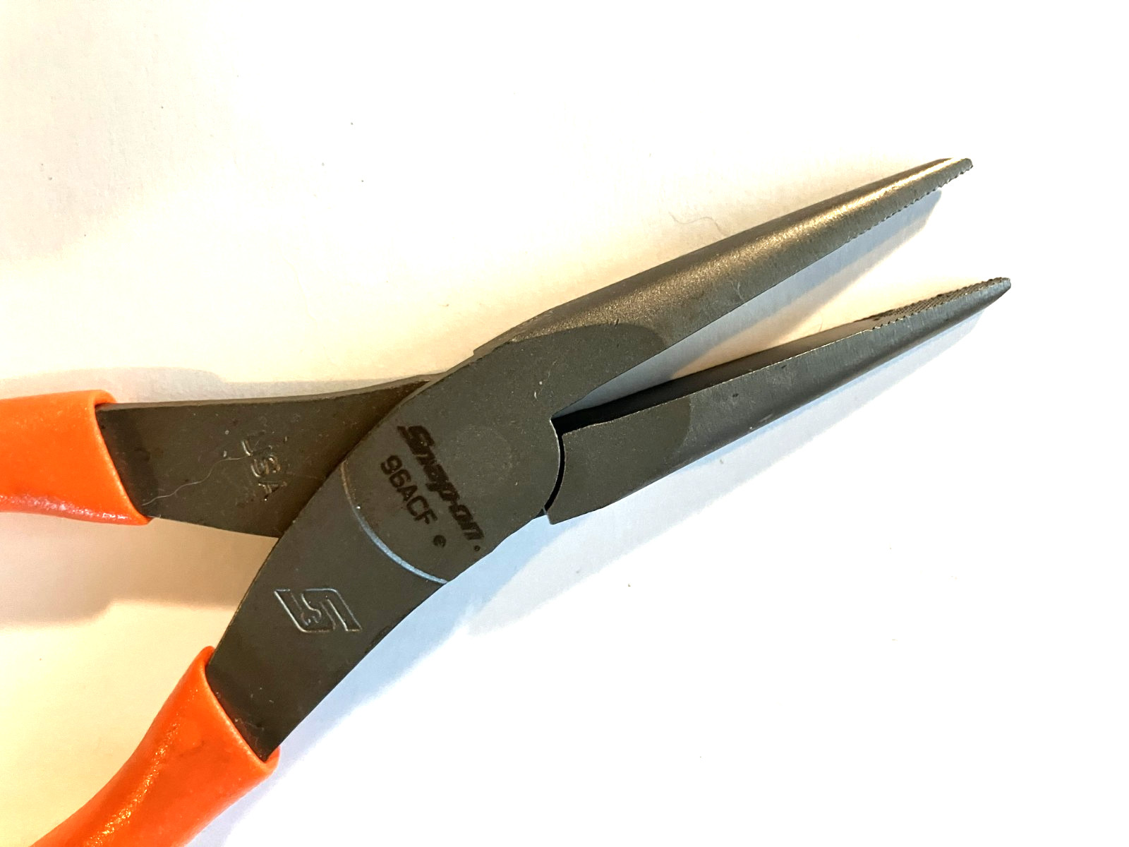 New Snap-on™ 96ACFO 8″ long Needle Nose Pliers with Orange Vinyl Grip