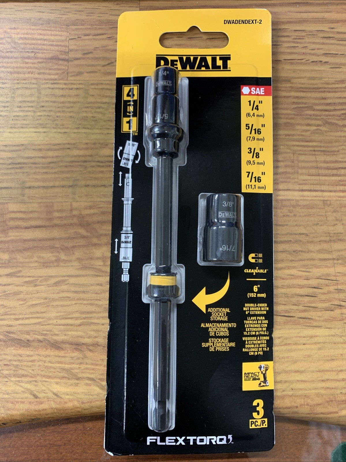 DEWALT FLEXTORQ Socket and Socket Extension SAE 4-in-1 with 6 inch Extension …